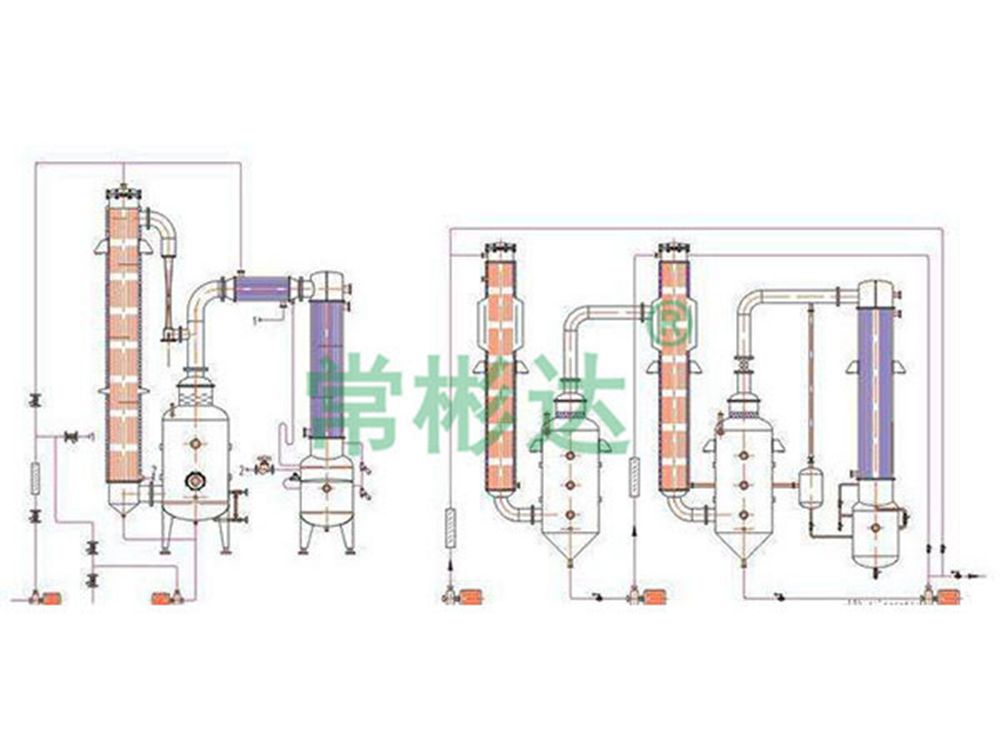 Triple effect crystallization evaporator